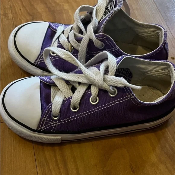 Converse Kids Sneakers in Purple with White Accents - Picture 6 of 6
